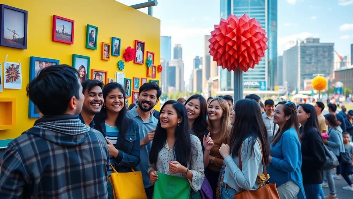 Interactive Photo Wall Where Every User Owns a Tile