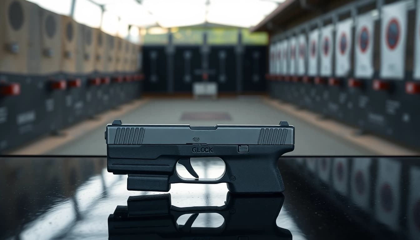 Glock 26 OEM slide displayed prominently, showcasing its features and quality