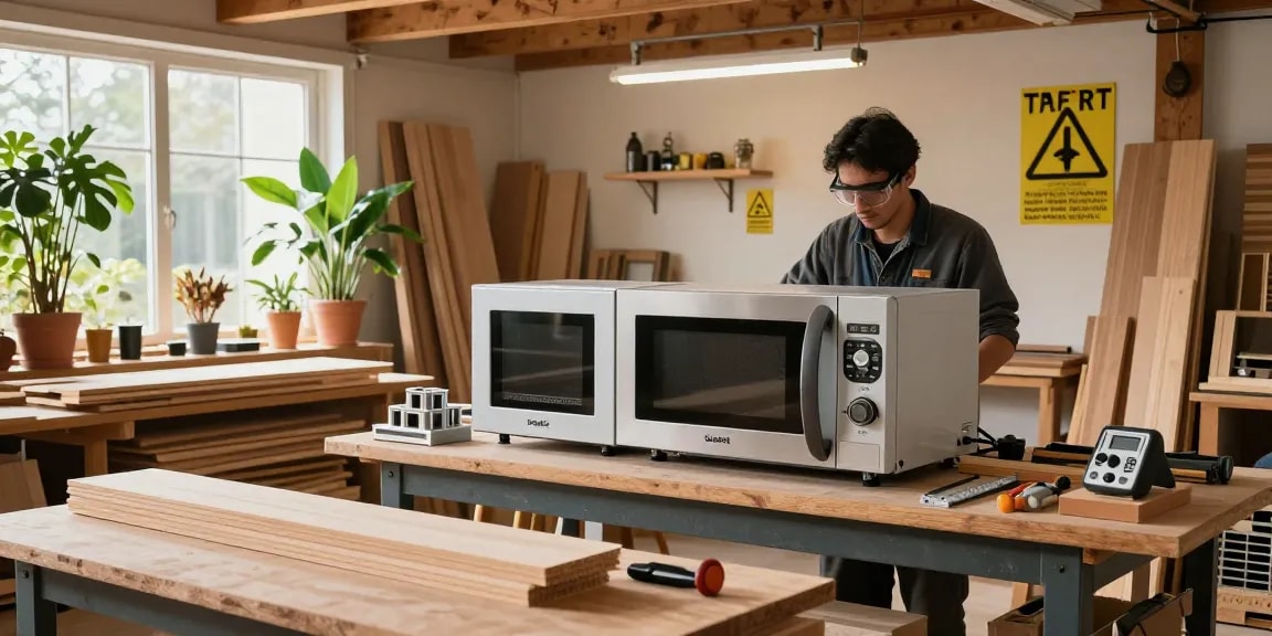 Shashel equipment efficiently eliminating wood pests in a modern workshop.