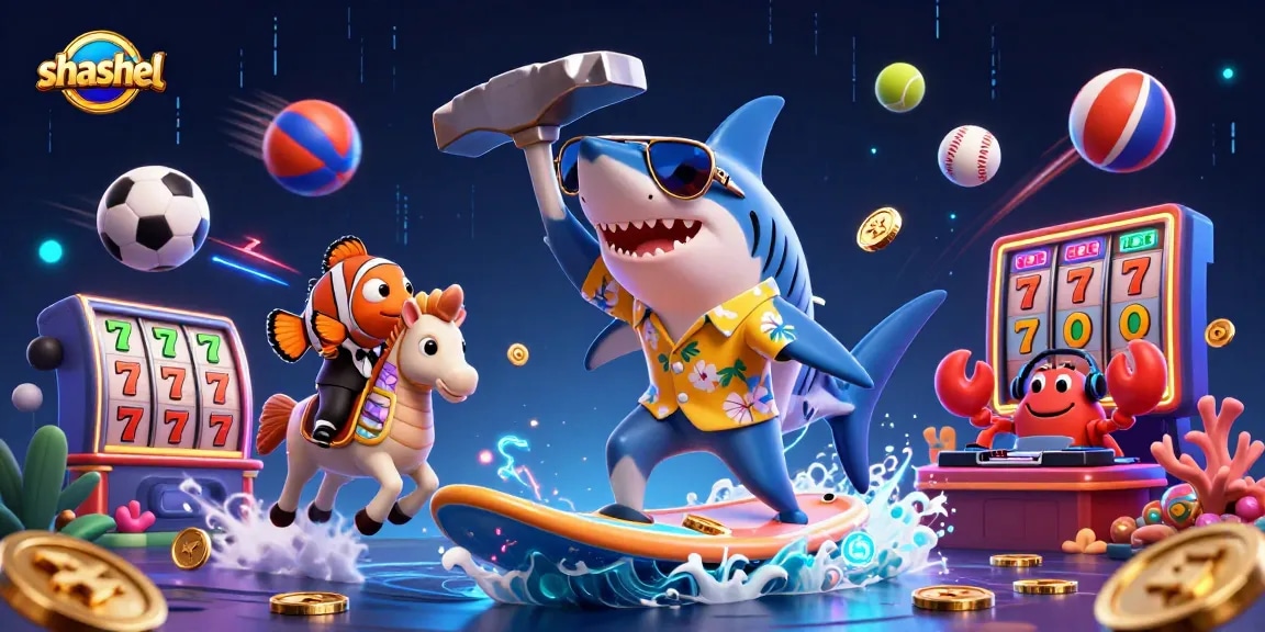 Engage in thrilling gameplay at shashel with hyper-detailed 3D cartoon characters and dynamic casino elements.