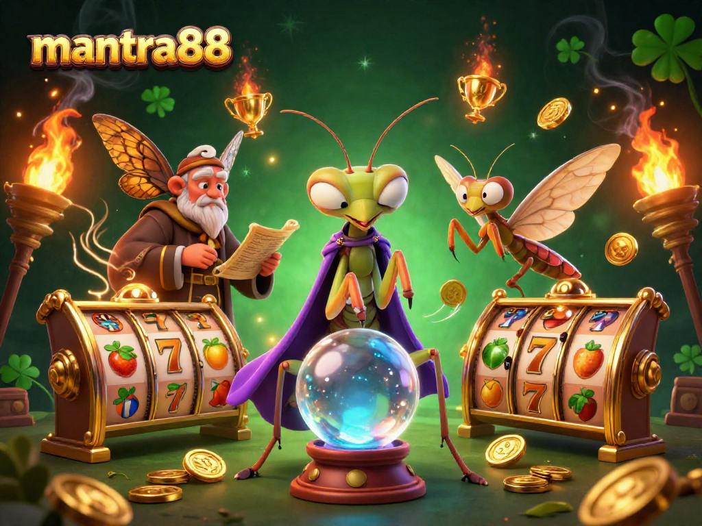 Experience the thrill of mantra88 gaming with vibrant characters and dynamic slot elements.