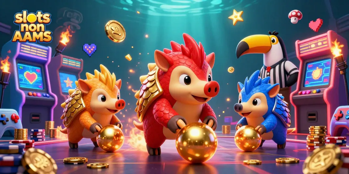 Gioca a slots non AAMS con i pangolini rivali mentre colpiscono le monete dorate nei casinò.