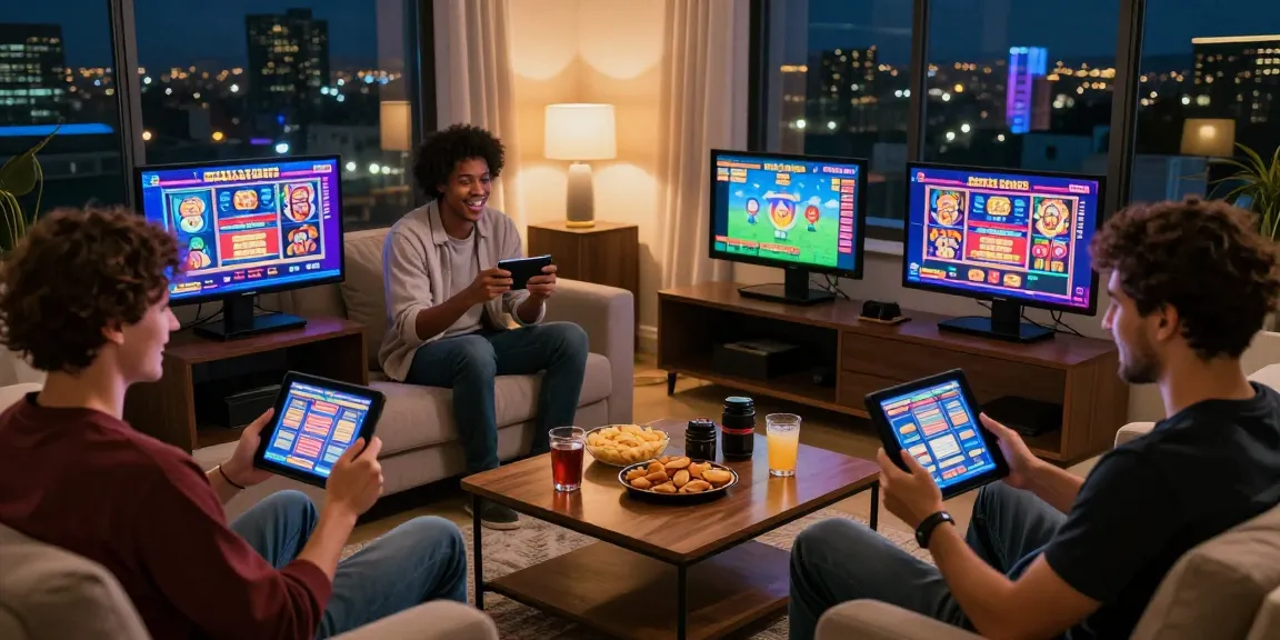 Exciting online gambling experience featuring diverse players enjoying slot luar negeri games in a cozy atmosphere.
