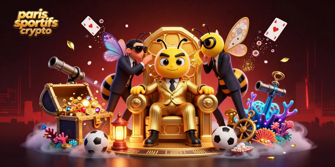 Pariez sur les paris sportifs crypto avec le bumblebee boss et ses gardes, une scène animée