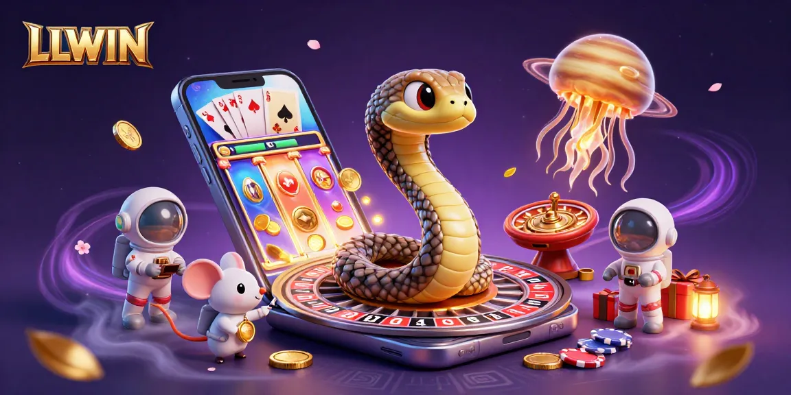 Experience thrilling bets at LLWIN with 3D cosmic casino artwork filled with excitement.