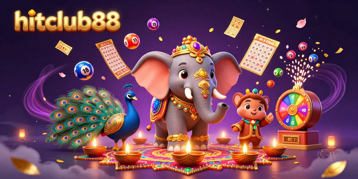 Engage in lottery games at hitclub88 with vibrant characters and dynamic elements in a rich 3D environment.