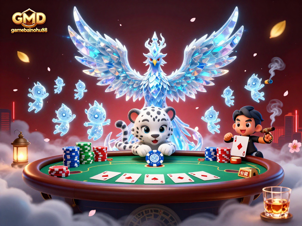 Experience thrilling gameplay with gamebainohu88 featuring an ice phoenix and poker elements.