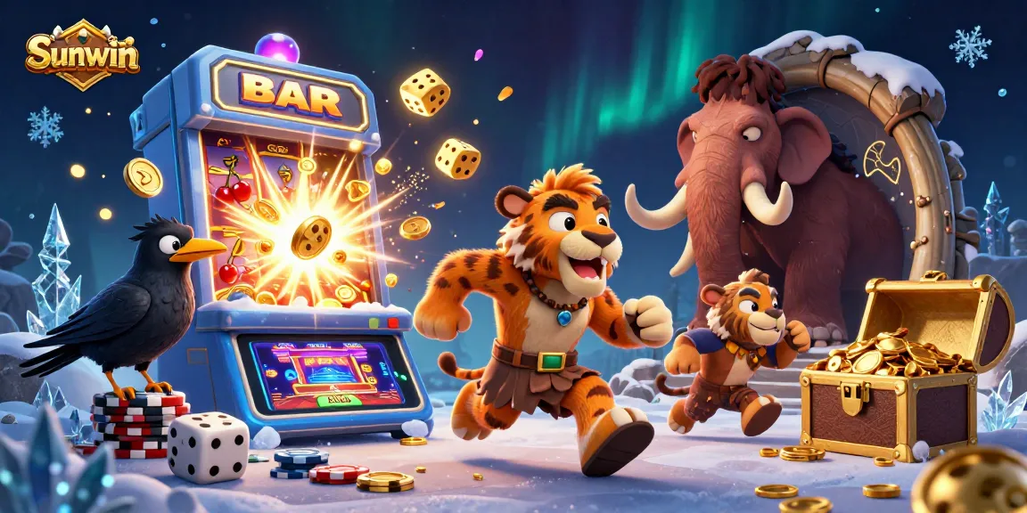 Sunwin players enjoy a prehistoric casino filled with vibrant games and golden treasures.