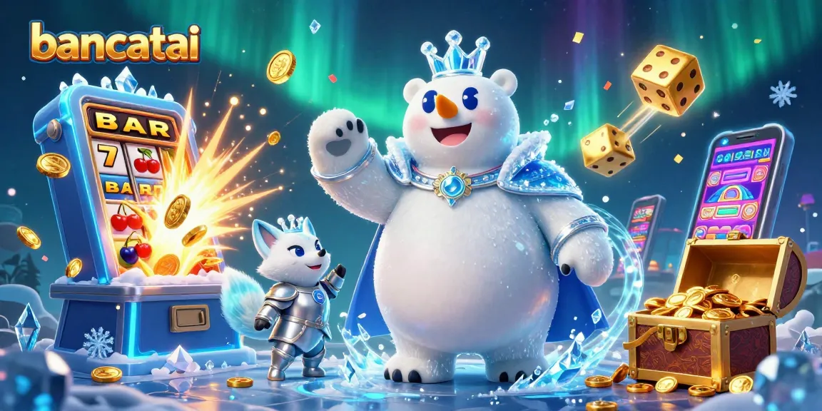 Engage with bancatai's vibrant casino scene featuring a jackpot explosion and enchanting characters.