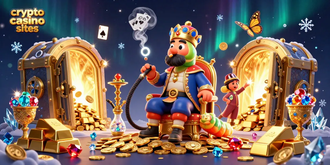 Ecco i migliori siti crypto casino: un'illustrazione vivace di scommesse con elementi di casinò.