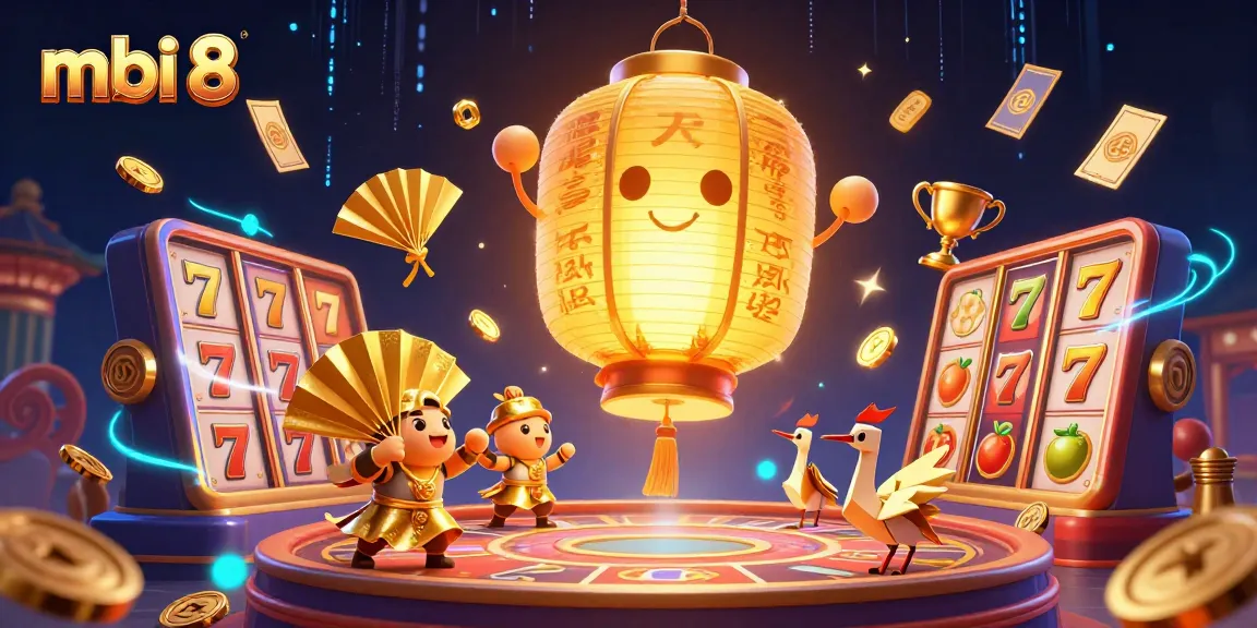 Experience thrilling gameplay at mbi 8 with golden lanterns and dynamic casino elements in action.
