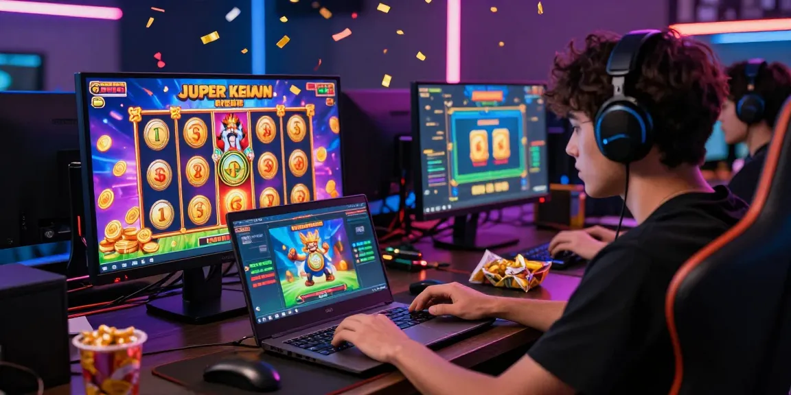 Exciting scene of gaming with slot super visuals, showcasing dynamic Zeus-themed online slot experience.