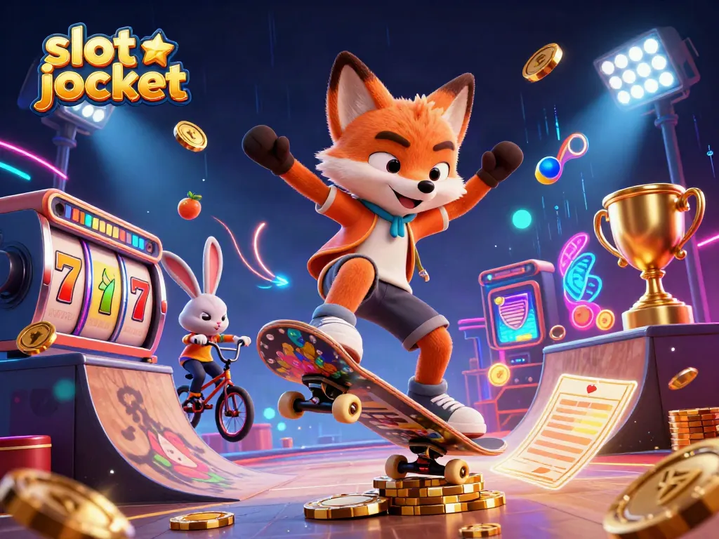 Experience a thrilling slot jackpot scene with cartoon characters and casino symbols in action.