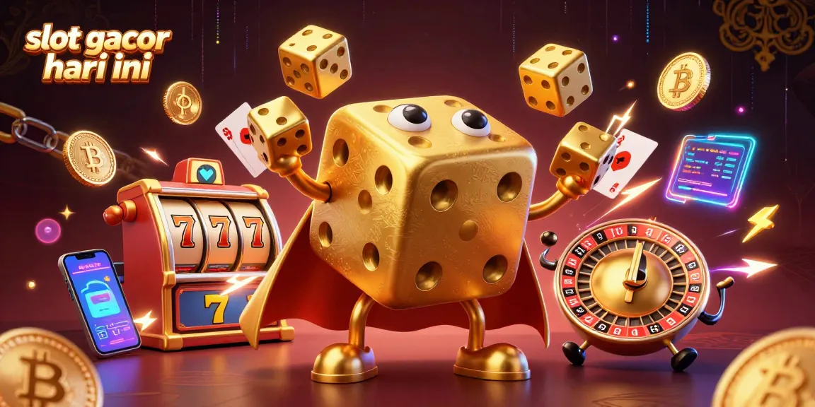 Spin and win at slot gacor hari ini with golden dice and vibrant casino elements.