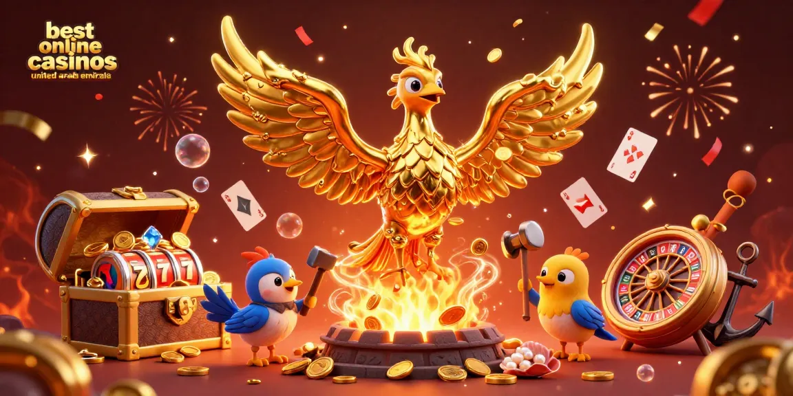 Win big at the best online casinos united arab emirates with molten gold phoenix and vibrant casino elements.