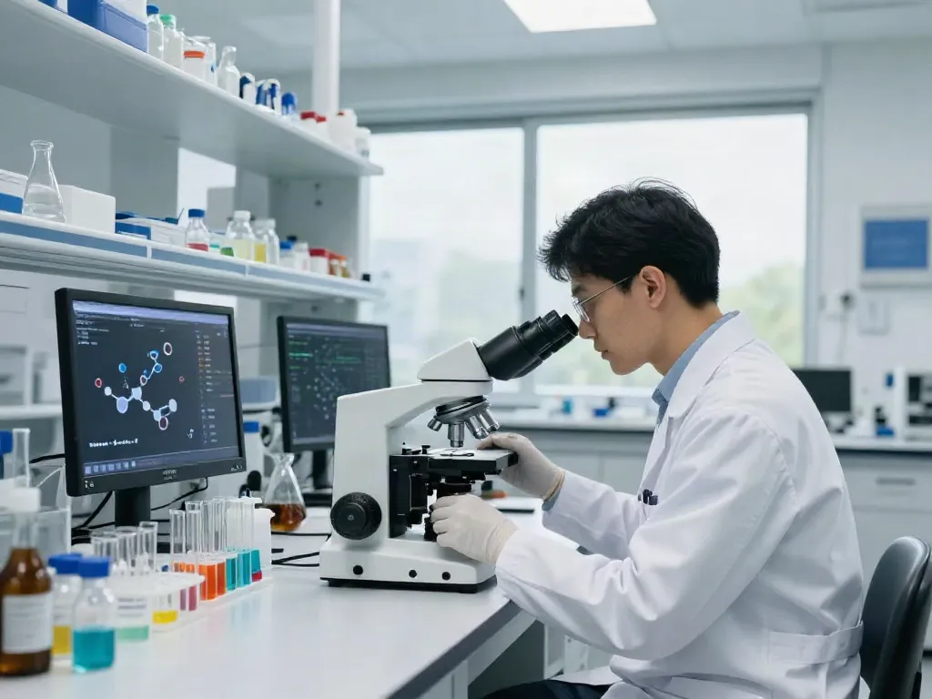 Laboratory research on peptides and SARMs by Swiss Chems in a bright lab