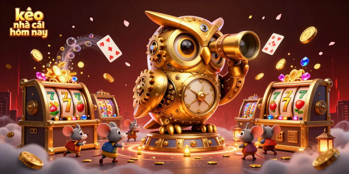 Experience kèo nhà cái hôm nay with a rich casino scene featuring a golden owl and dynamic gaming elements.