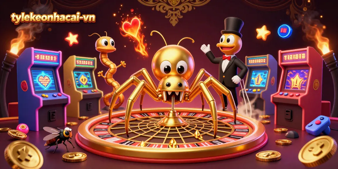 Experience excitement with tylekeonhacai-vn's unique slots illustrated in vibrant 3D; bet and win!