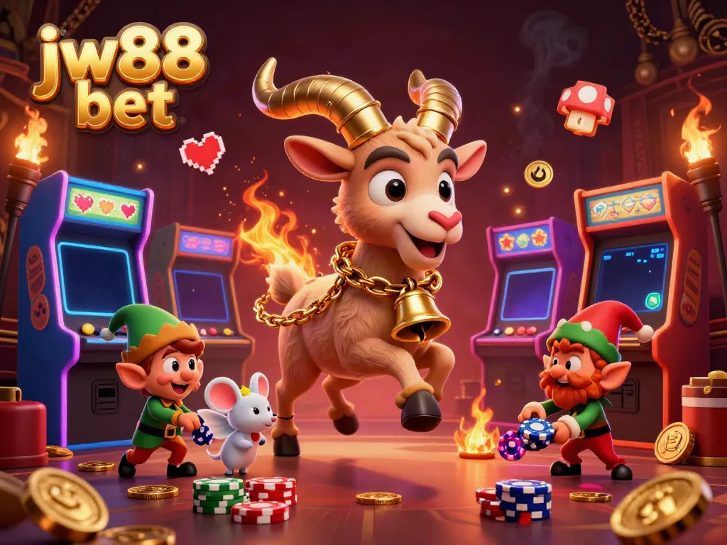 Experience the fun at jw88 bet casino with Krampus, an angel mouse, and mischievous gremlins.