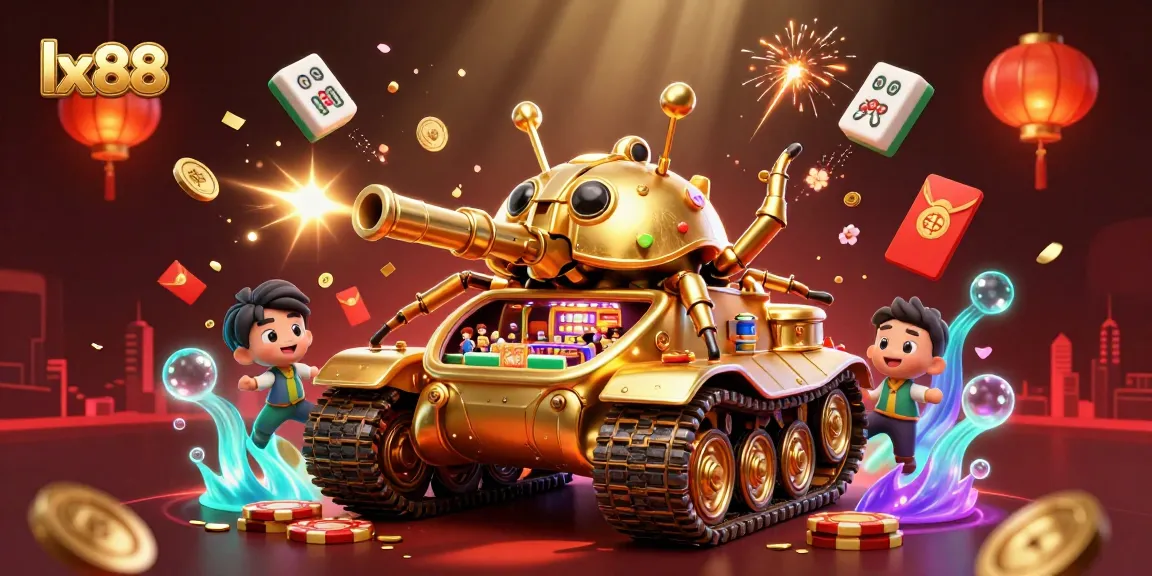 Experience the excitement at lx88 with a vibrant casino tank showcasing festive gaming elements.