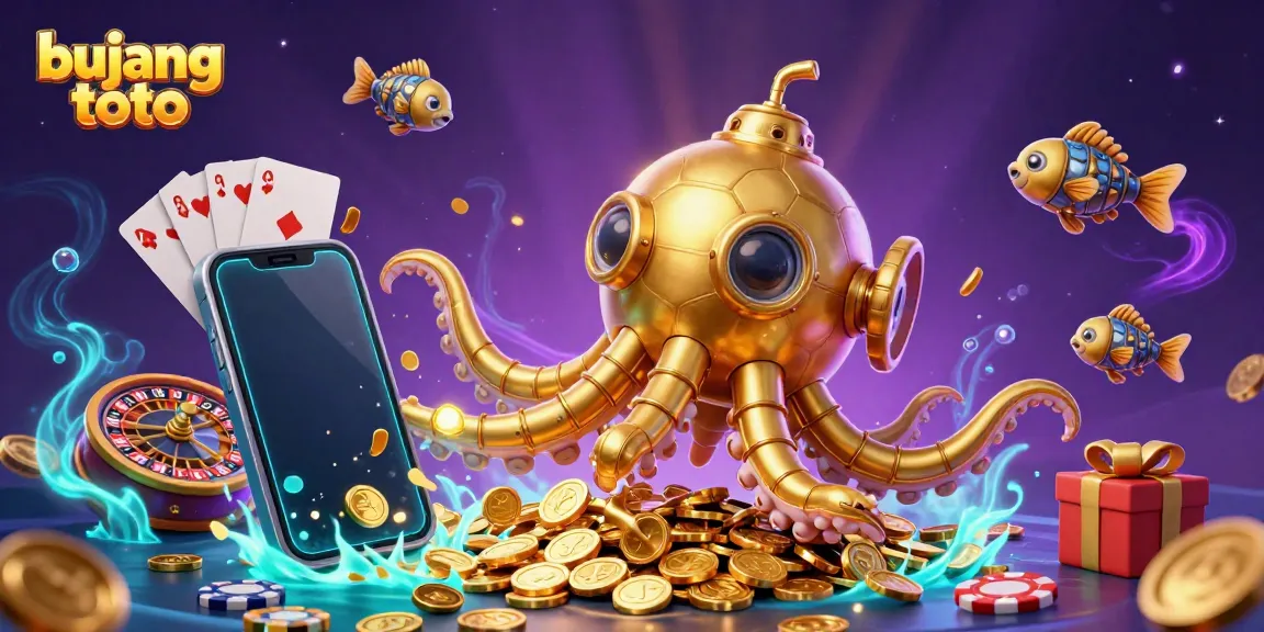 Experience the thrill of bujang toto with vibrant games and golden treasures in this exciting casino scene.