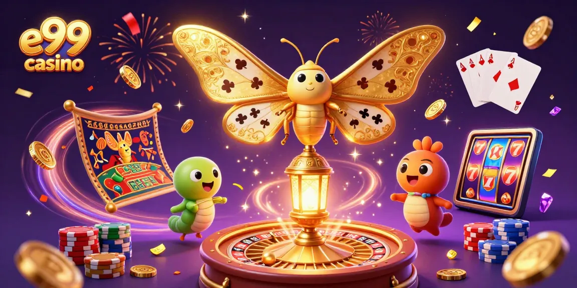 e99 casino offers exciting gameplay with vibrant casino-themed characters and elements.