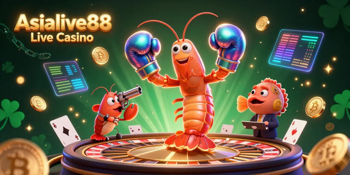 Experience the excitement of Asialive88 Live Casino with vibrant characters and gaming elements.