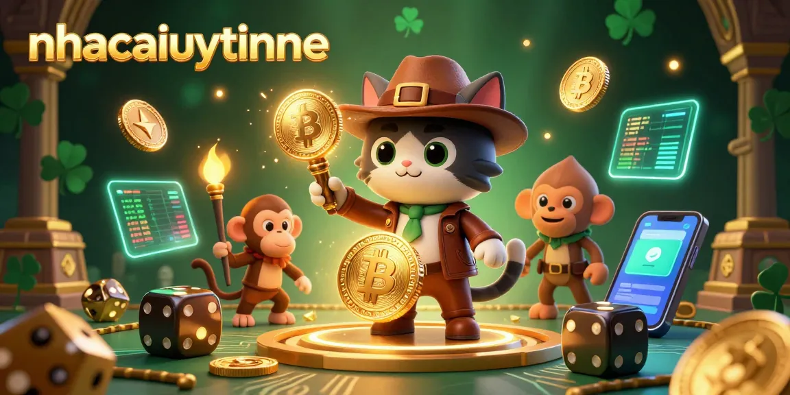 Explore casino treasures with nhacaiuytinne in this vibrant 3D illustration of archaeological adventure.
