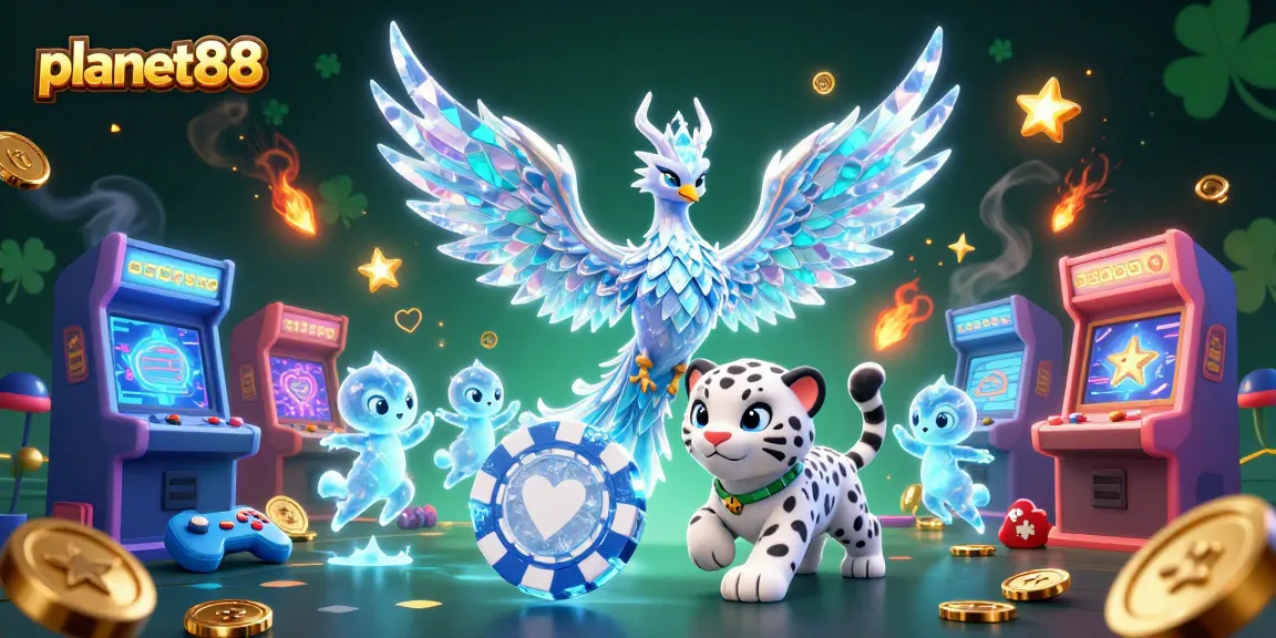 Experience thrilling slots action with planet88's colorful gaming atmosphere and vibrant characters.