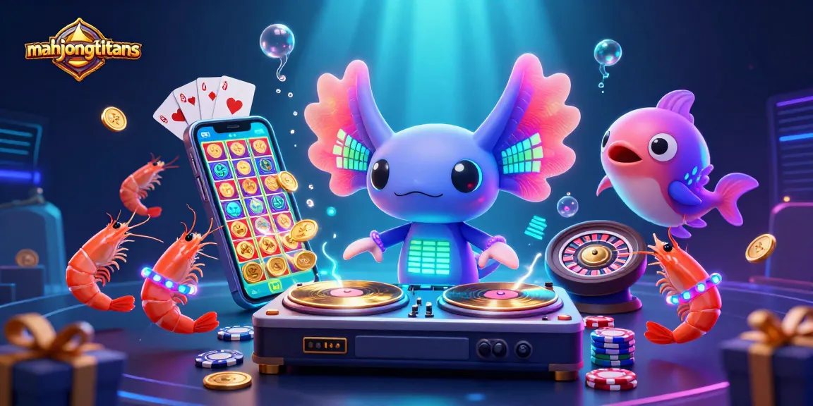 Engage with mahjongtitans through a vibrant underwater casino scene featuring unique water creatures and gaming elements.