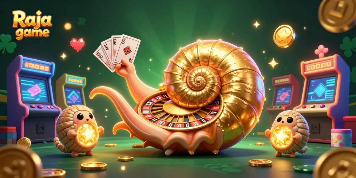 Engage in the thrilling experience of the Raja game, featuring vibrant characters and casino motifs.