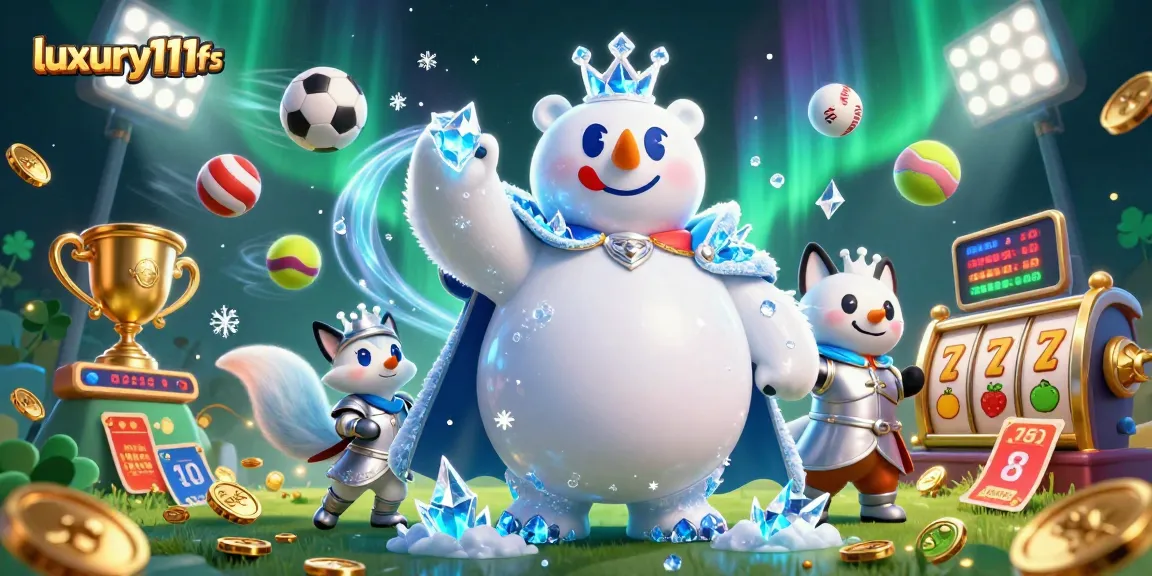 Engage in thrilling casino action with luxury111fs featuring cartoon ice king and sports balls