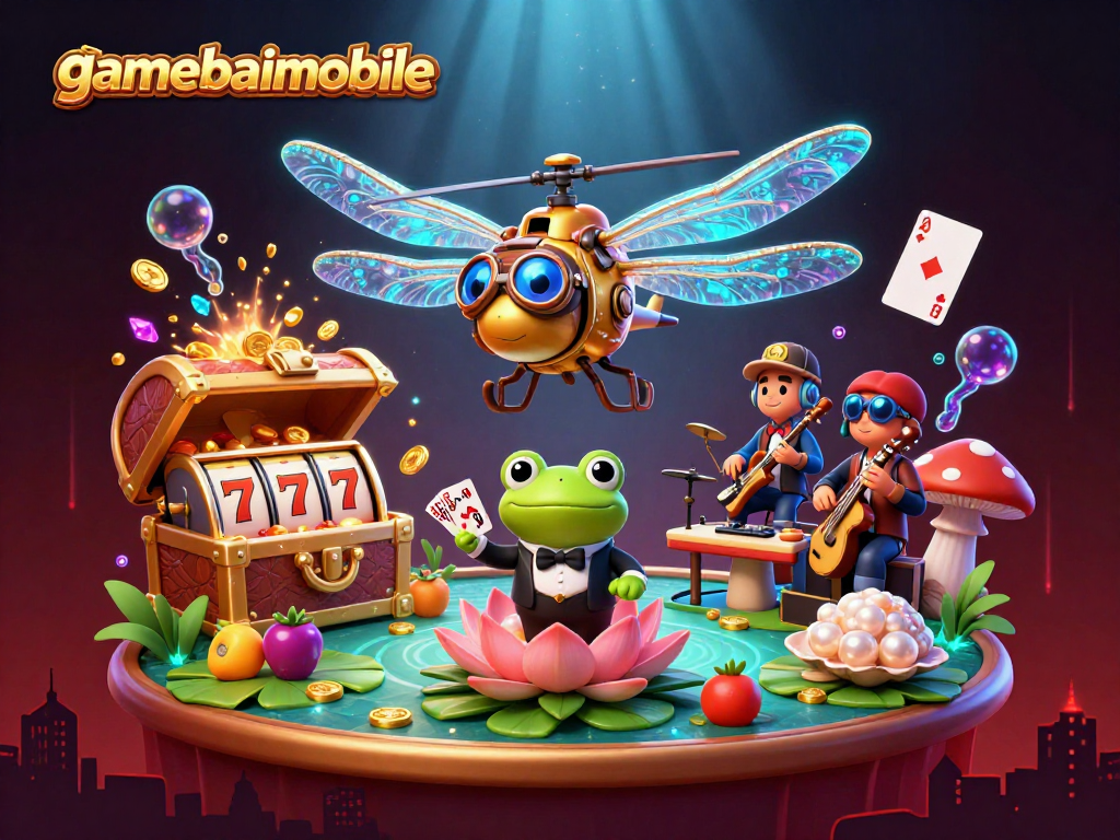 gamebaimobile showcases dynamic casino action with vibrant characters and engaging elements.