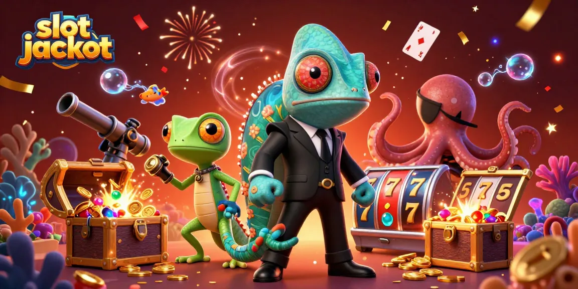 Spin the slot jackpot reels with vibrant characters and dazzling treasure effects in this dynamic casino illustration.