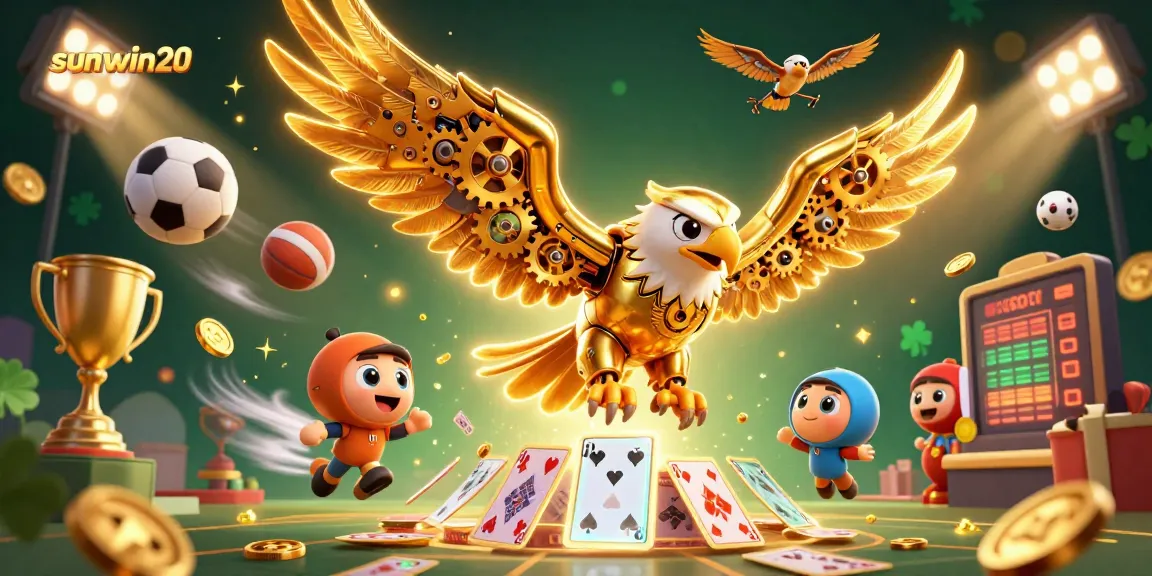 Experience thrilling wins with sunwin20 as a golden eagle dives through a dynamic betting scene.