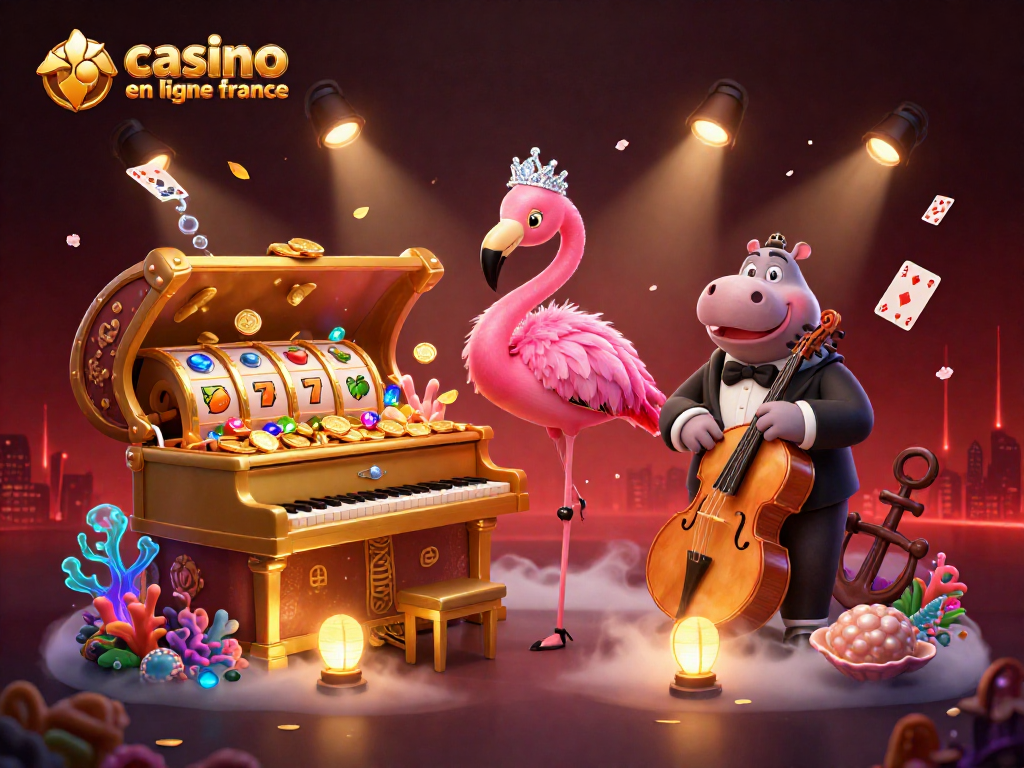 Plongez dans l'univers du casino en ligne France avec des jeux animés, des chanteurs et des trésors dorés.