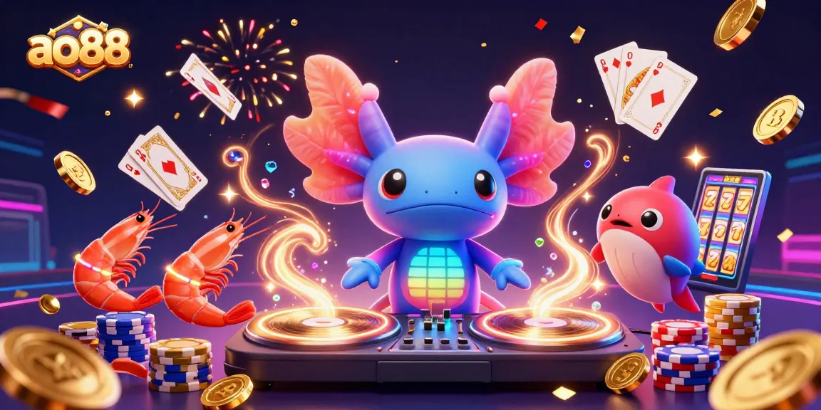 ao88 captures the excitement of casino gaming with vibrant characters and dynamic elements