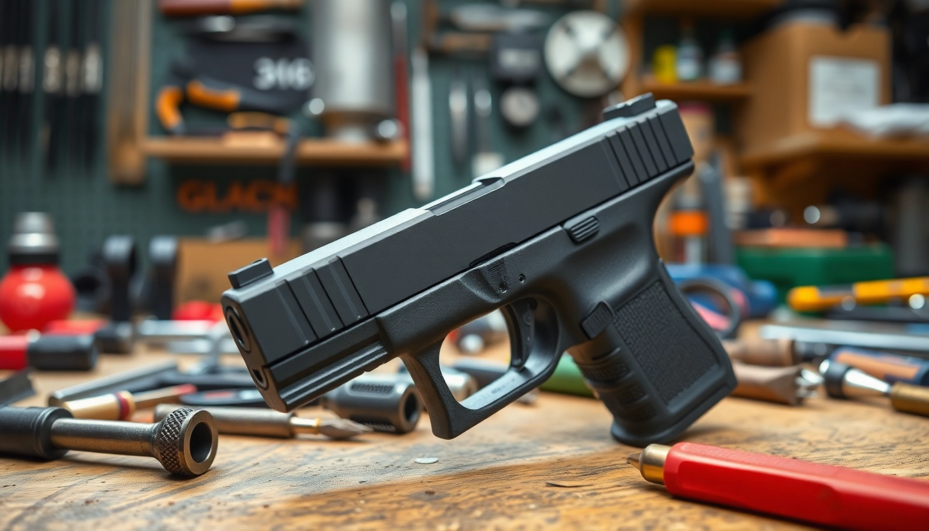 Showcasing a glock 43 slide mos highlighting its intricate design and quality craftsmanship.