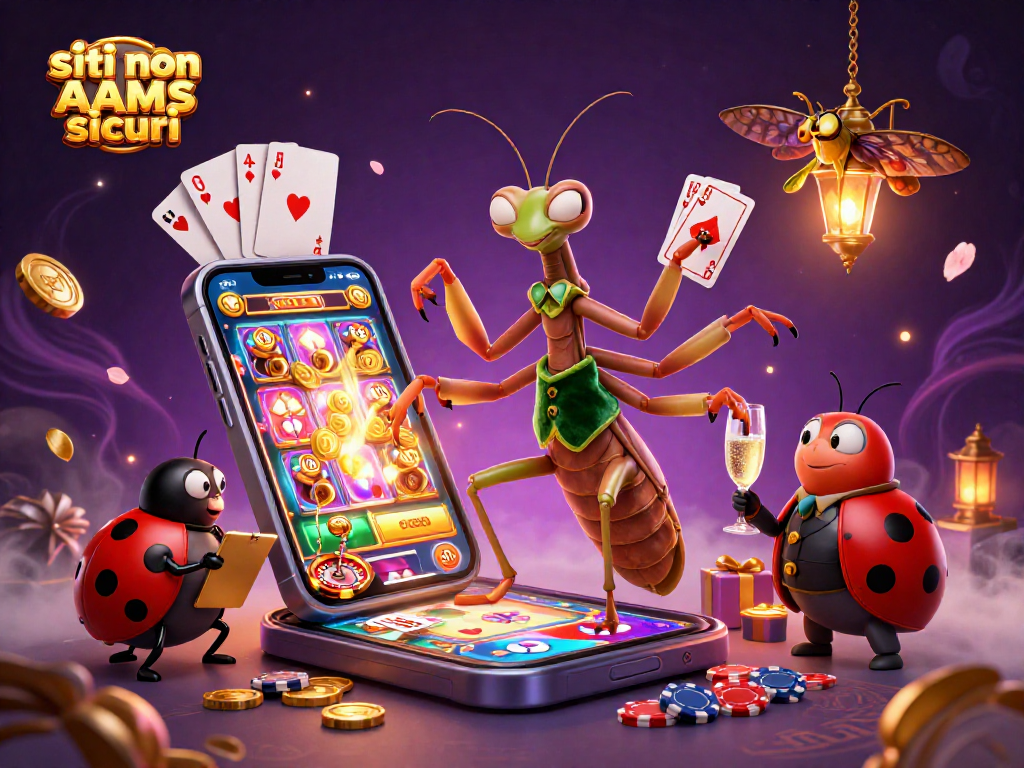 Gioca nei migliori siti non AAMS sicuri, immerso nell'azione del casinò con jackpot e slot colorate.