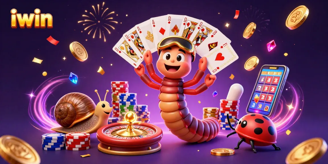 Experience thrilling iwin gameplay with a vibrant casino scene featuring unique characters and rich game elements.