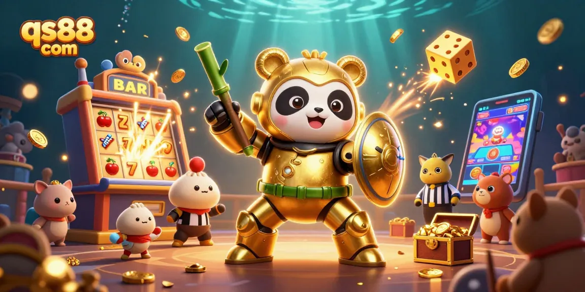 Engage in thrilling gaming at qs88 com featuring vibrant slot machines and dynamic gameplay scenes.