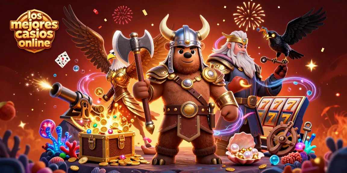 Los mejores casinos online muestran un vibrante encuentro de personajes en un entorno dinámico de juego.