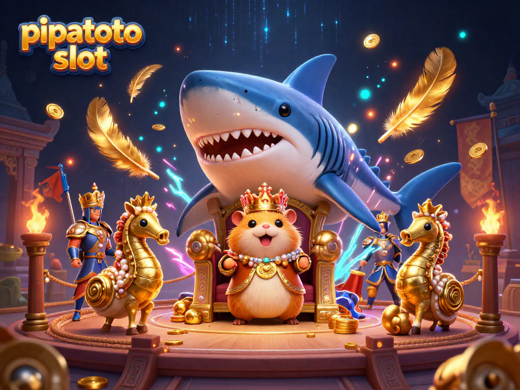 Experience the excitement of pipatoto slot with an engaging 3D illustration showcasing gambling elements.