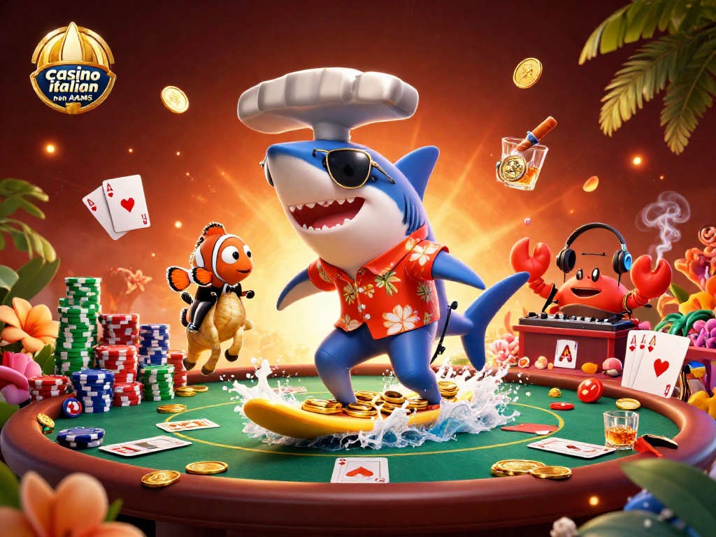 I migliori giochi nei casino italiani non AAMS con il squalo surfista e ambientazioni vivaci.