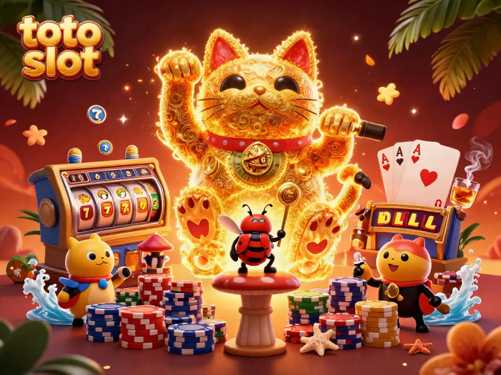 Toto slot menawarkan permainan menarik dengan simbol hewan keberuntungan dan kasino dalam suasana ceria