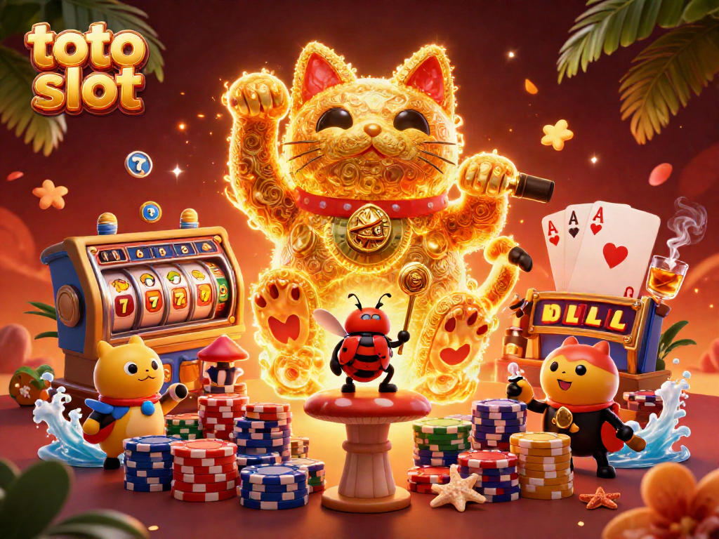 Toto slot menawarkan permainan menarik dengan simbol hewan keberuntungan dan kasino dalam suasana ceria