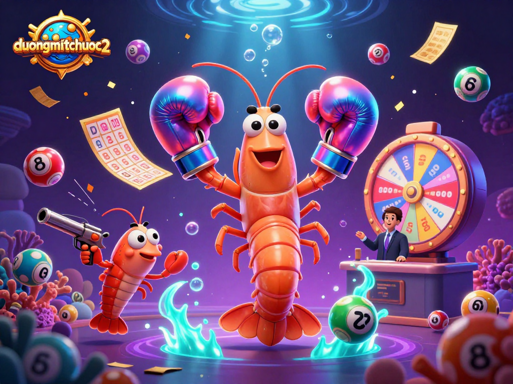 Engage with the lively duongmatchuoc2 casino experience, showcasing vibrant lottery elements and dynamic 3D characters.