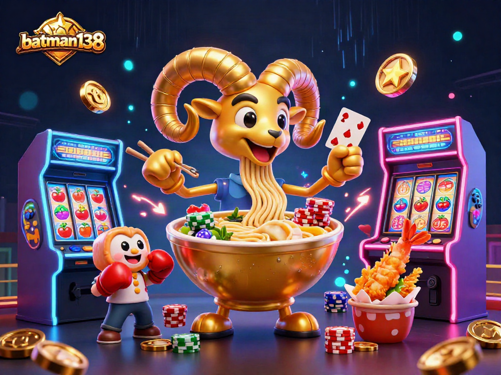 Engage in thrilling gameplay at batman138 with vibrant casino elements featuring animated characters.