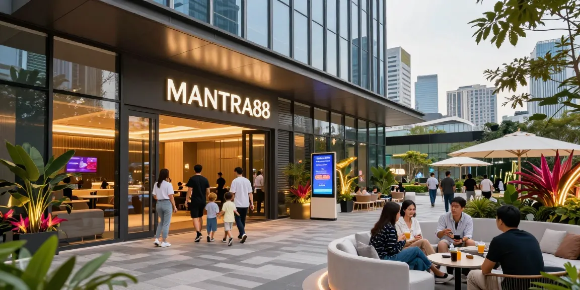 MANTRA88 entertainment complex showcasing modern commercial activities in a vibrant urban setting.