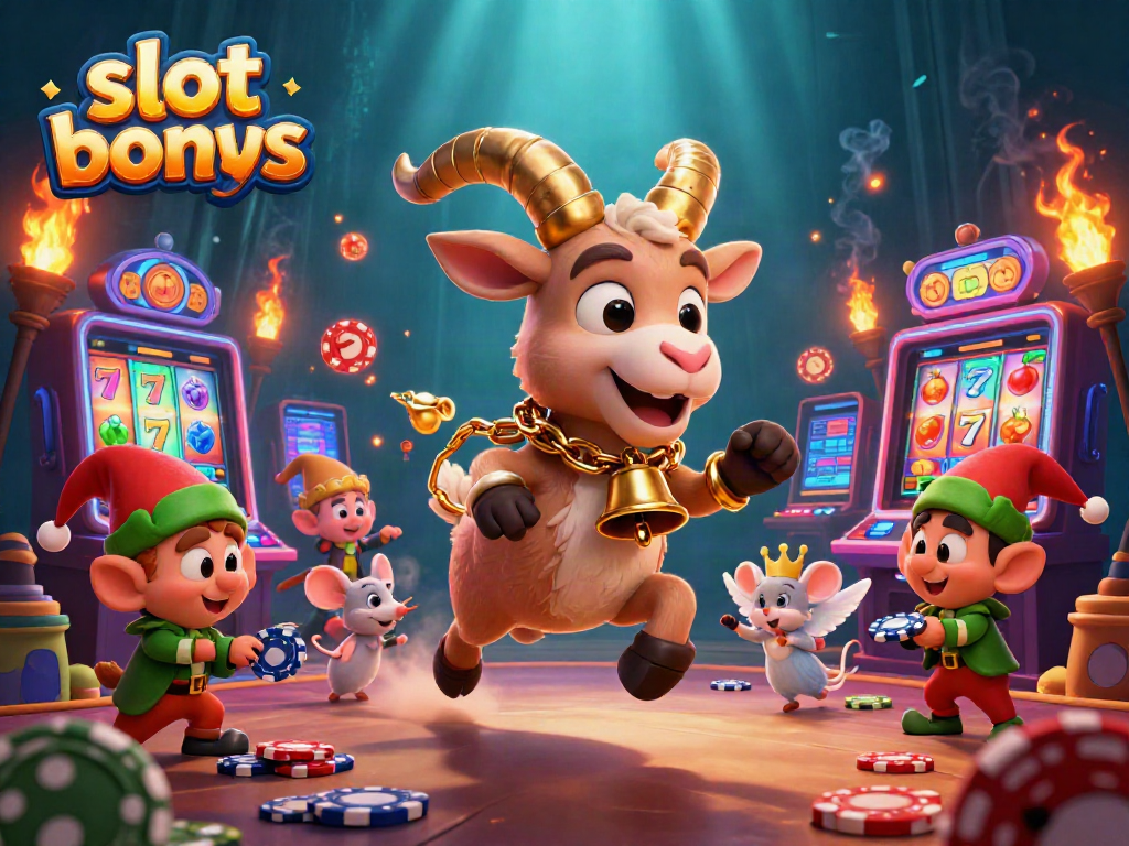 Engage with thrilling slot bonus features in an enchanting casino scene with lively characters.
